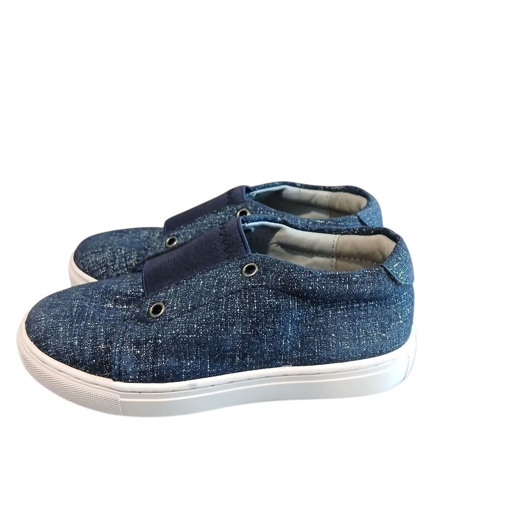 Ruby Label Denim Sparkly Kids Sneakers Shoes Size Slip on US Size 8/26 EU 7in - Picture 4 of 9